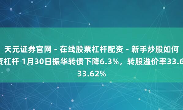 天元证券官网 - 在线股票杠杆配资 - 新手炒股如何配资杠杆 1月30日振华转债下降6.3%，转股溢价率33.62%