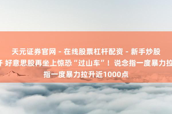 天元证券官网 - 在线股票杠杆配资 - 新手炒股如何配资杠杆 好意思股再坐上惊恐“过山车”！说念指一度暴力拉升近1000点